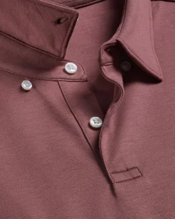 Pink Shirts|Short Sleeve polos<Charles Tyrwhitt Smart Jersey Polo - Claret Pink