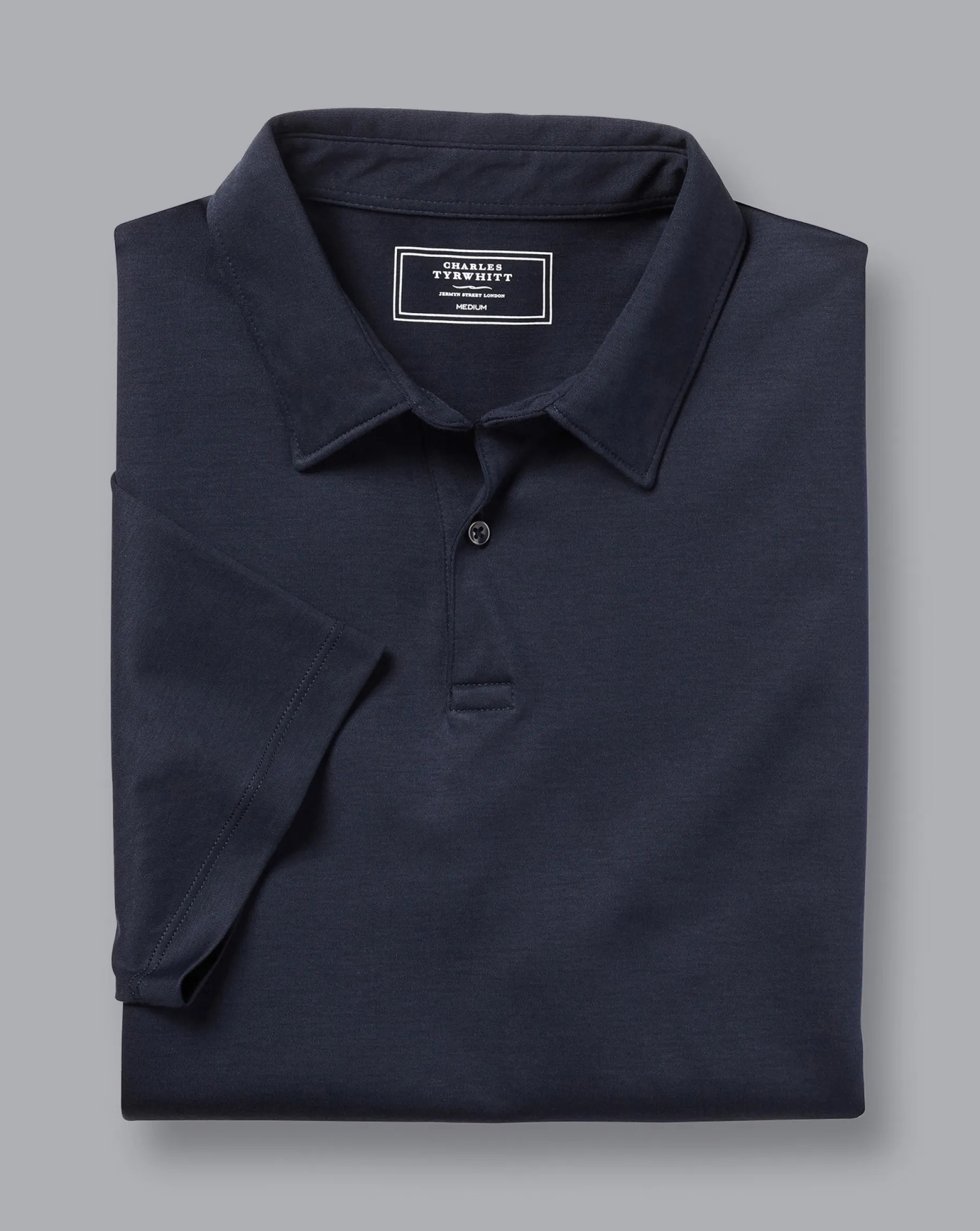 Blue Shirts|Smart polos<Charles Tyrwhitt Smart Jersey Polo - Navy