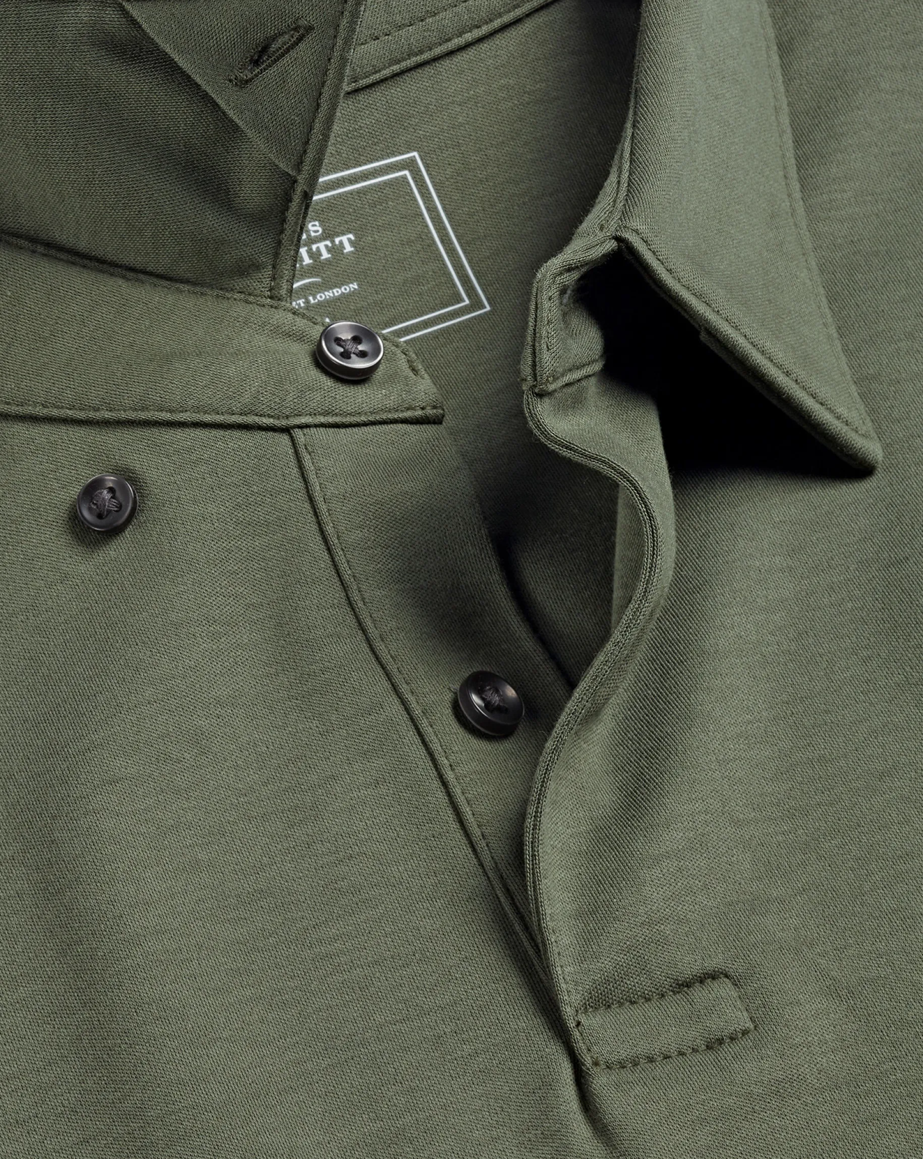 Smart polos|green<Charles Tyrwhitt Smart Jersey Polo - Green Olive