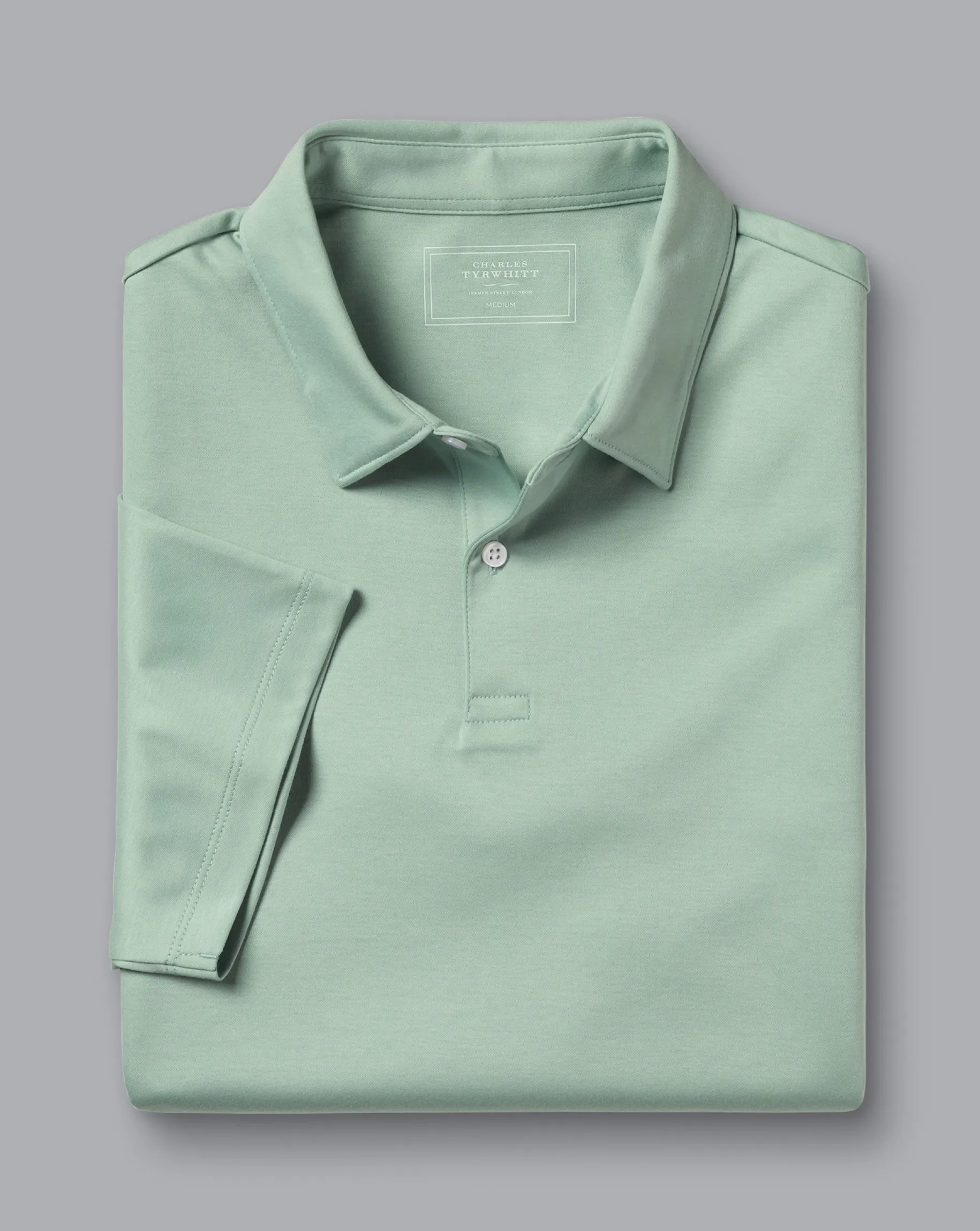 Shirt Sale|Polos<Charles Tyrwhitt Smart Jersey Polo - Spearmint