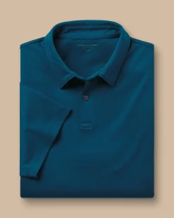 Blue Shirts|Smart polos<Charles Tyrwhitt Smart Jersey Polo - Blue Turquoise