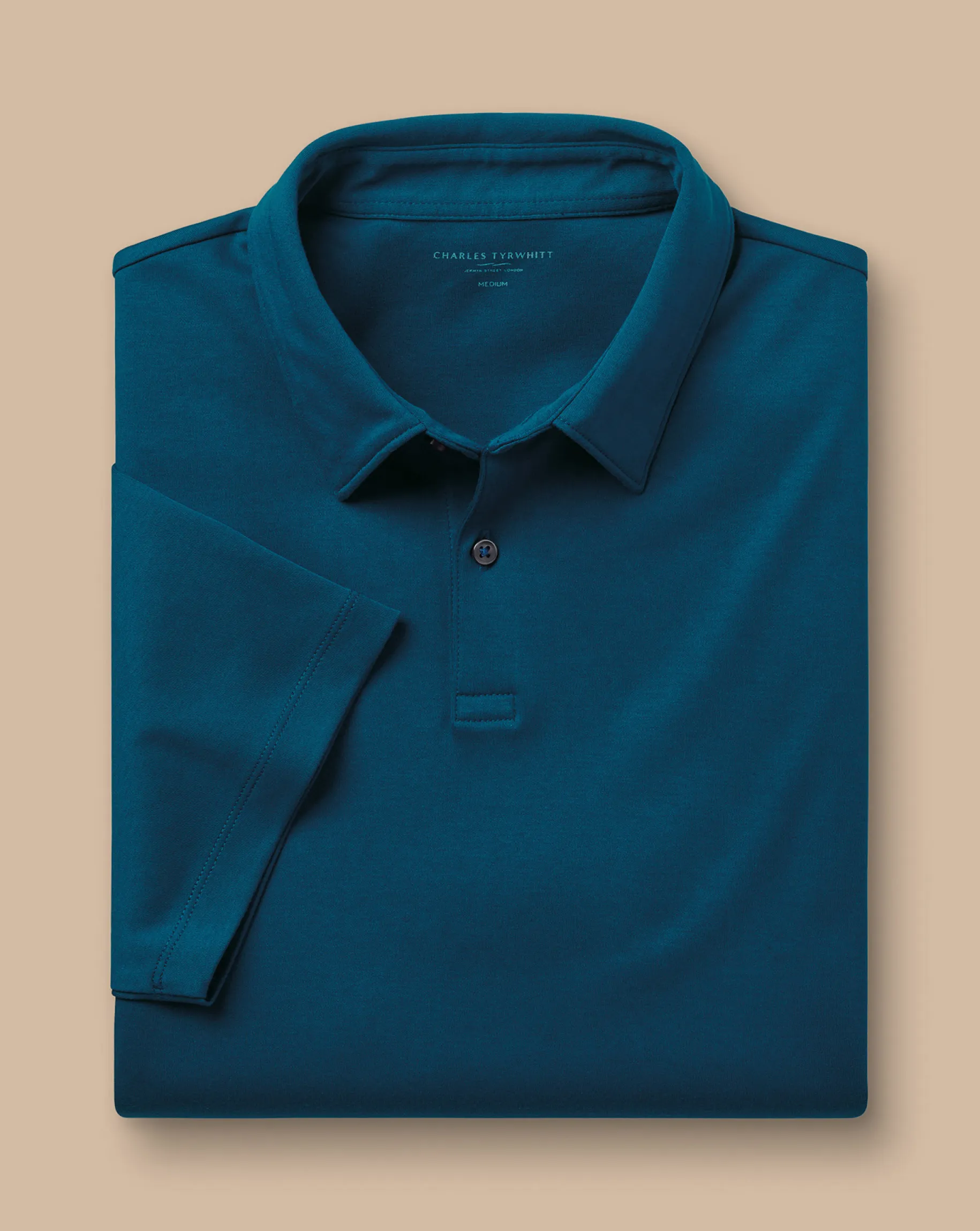Blue Shirts|Smart polos<Charles Tyrwhitt Smart Jersey Polo - Blue Turquoise