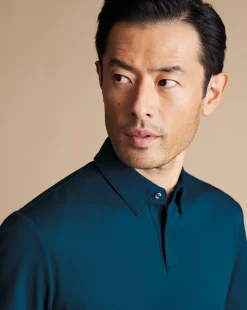 Blue Shirts|Smart polos<Charles Tyrwhitt Smart Jersey Polo - Blue Turquoise