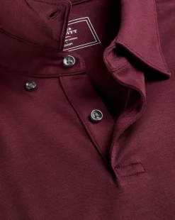 Short Sleeve polos|Polos<Charles Tyrwhitt Smart Jersey Polo - Wine