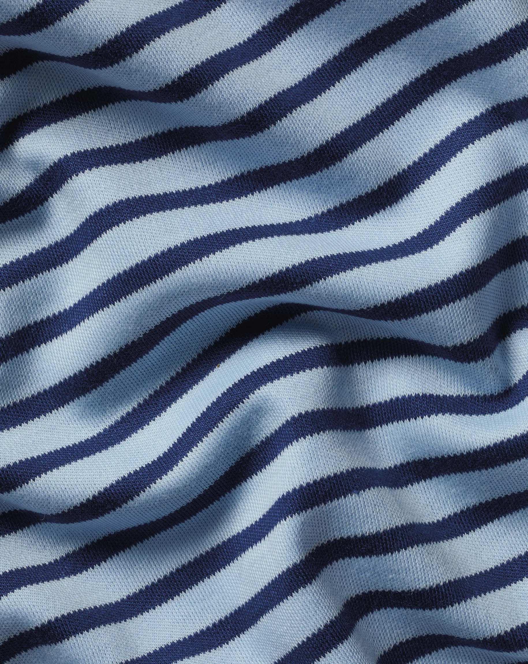 Blue Shirts|Smart polos<Charles Tyrwhitt Smart Jersey Stripe Polo - Blue Sky