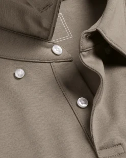Long Sleeve polos|Polos<Charles Tyrwhitt Smart Long Sleeve Jersey Polo - Taupe