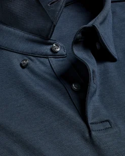 Blue Shirts|Long Sleeve polos<Charles Tyrwhitt Smart Long Sleeve Jersey Polo - Petrol Blue