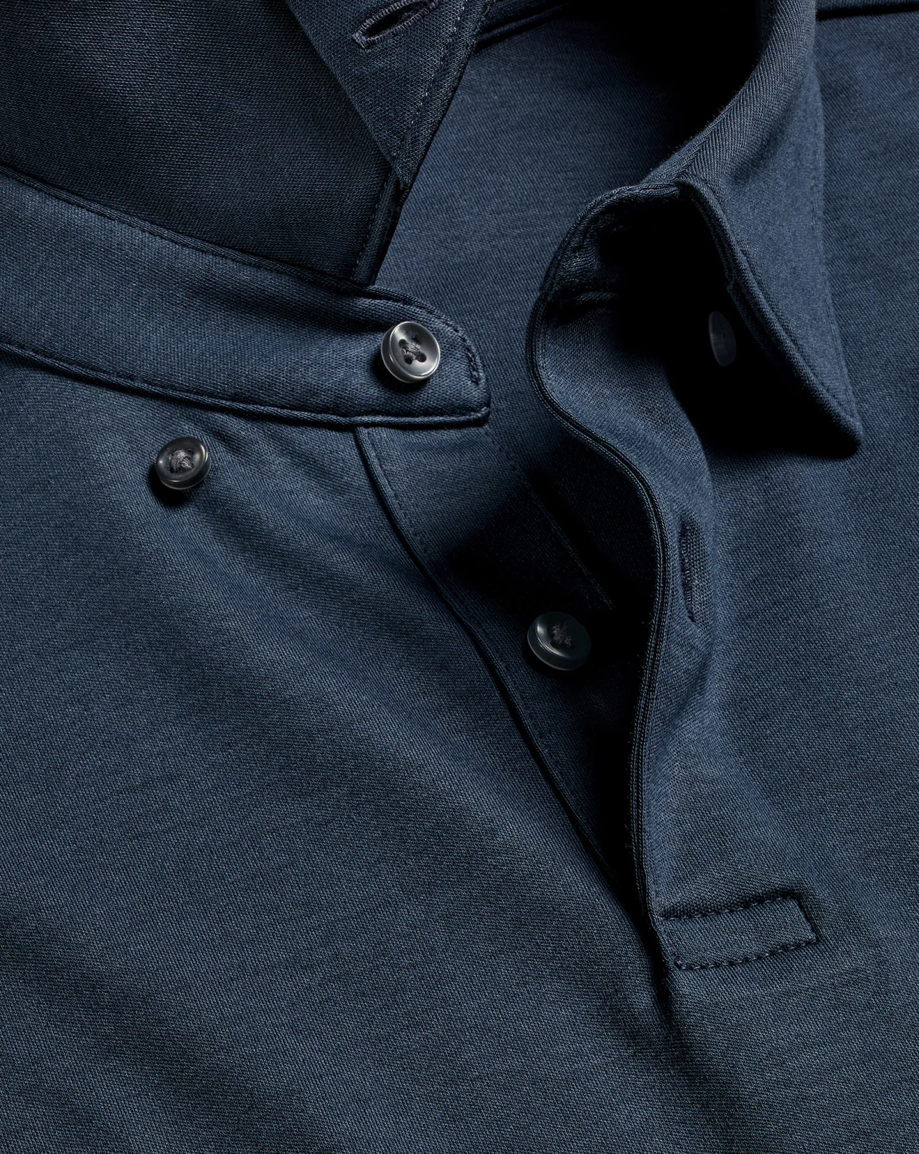 Blue Shirts|Long Sleeve polos<Charles Tyrwhitt Smart Long Sleeve Jersey Polo - Petrol Blue