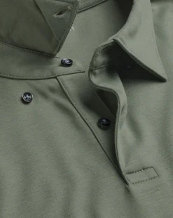 Smart polos|green<Charles Tyrwhitt Smart Long Sleeve Jersey Polo - Sage Green