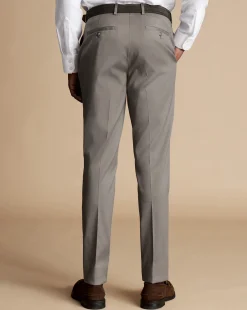 Smart Pants|Brown Pants<Charles Tyrwhitt Smart Stretch Texture Pants - Mocha