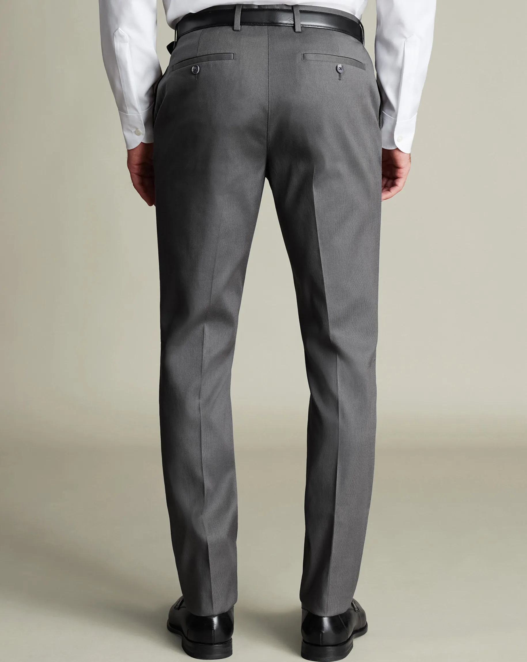 Grey Pants|Smart Pants<Charles Tyrwhitt Smart Stretch Texture Pants - Grey Charcoal
