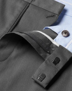 Grey Pants|Smart Pants<Charles Tyrwhitt Smart Stretch Texture Pants - Grey Charcoal