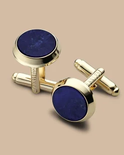Cufflinks|Evening Accessories<Charles Tyrwhitt Sodalite Luxury Cufflinks - Gold