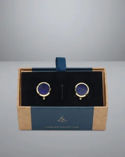 Cufflinks|Evening Accessories<Charles Tyrwhitt Sodalite Luxury Cufflinks - Gold