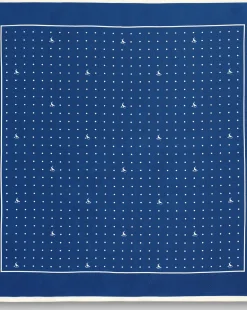 Accessories<Charles Tyrwhitt Spot Print Silk Pocket Square - & White Cobalt Blue
