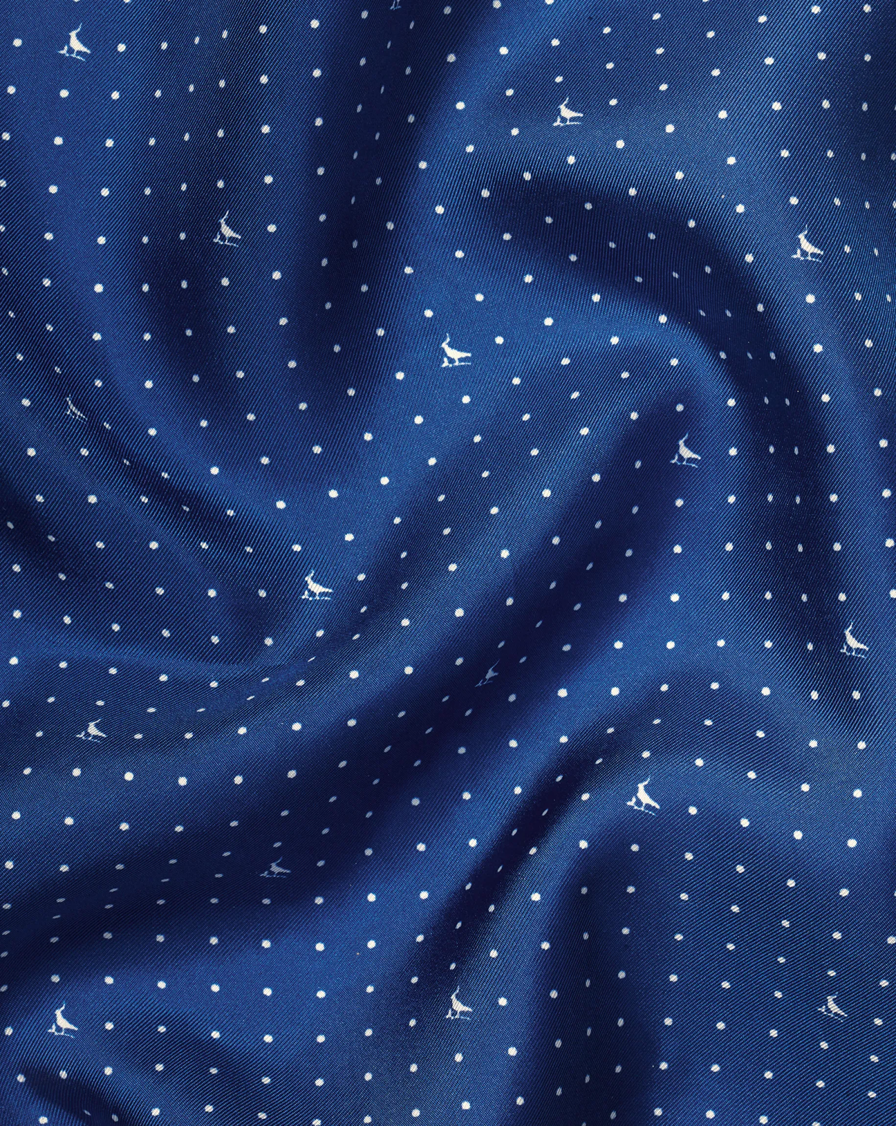 Accessories<Charles Tyrwhitt Spot Print Silk Pocket Square - & White Cobalt Blue