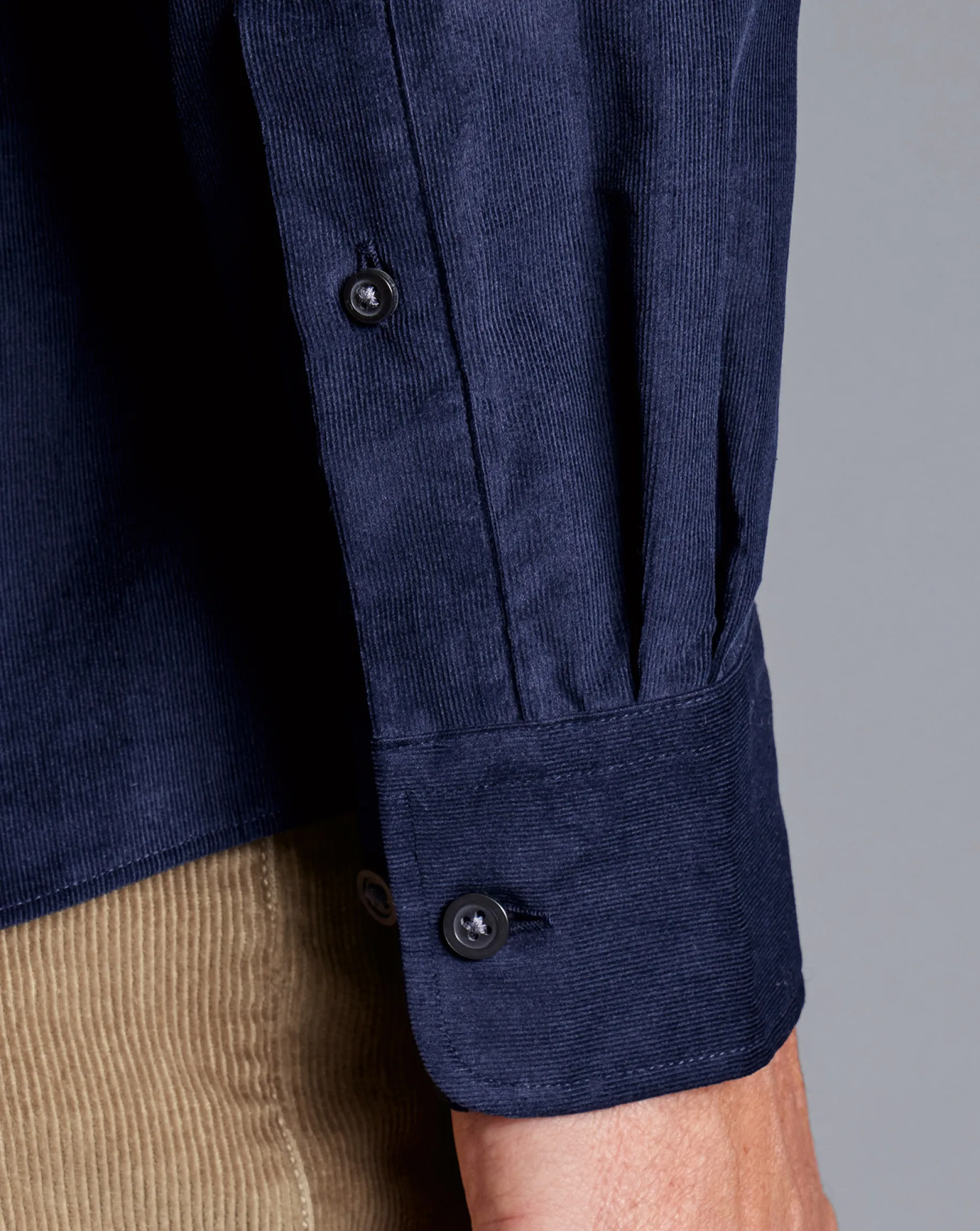 Business Casual Shirts|Casual Shirts<Charles Tyrwhitt Spread Collar Corduroy Shirt - French Blue