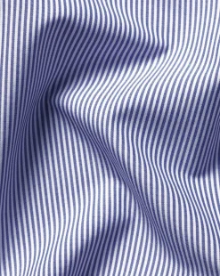 Dress Shirts|Blue Shirts<Charles Tyrwhitt Spread Collar Non-Iron Bengal Stripe Shirt - Blue Royal