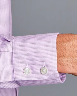 Shirt Sale|Dress Shirts<Charles Tyrwhitt Spread Collar Non-Iron Cambridge Weave Shirt - Lavender Purple