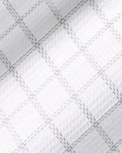 Shirt Sale|Dress Shirts<Charles Tyrwhitt Spread Collar Non-Iron Clifton Weave Check Shirt - Grey Silver