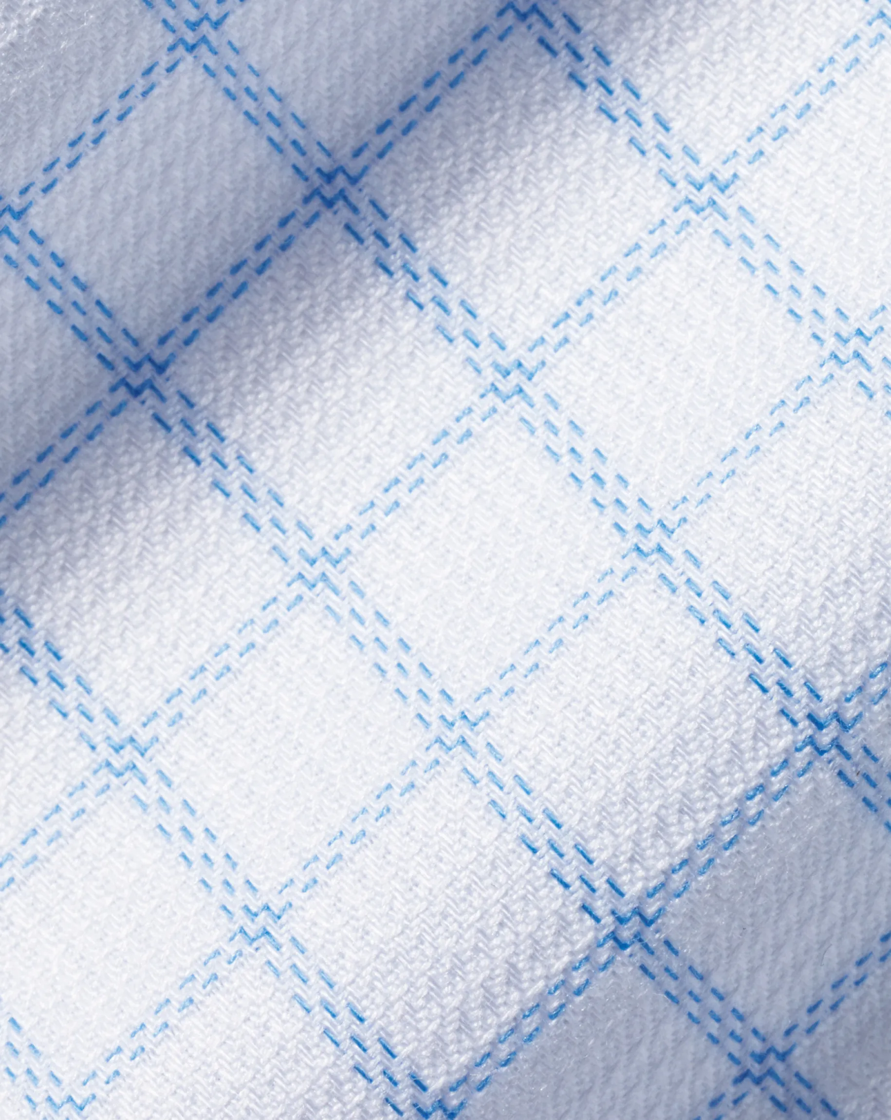 Shirt Sale|Dress Shirts<Charles Tyrwhitt Spread Collar Non-Iron Clifton Weave Check Shirt - Cornflower Blue
