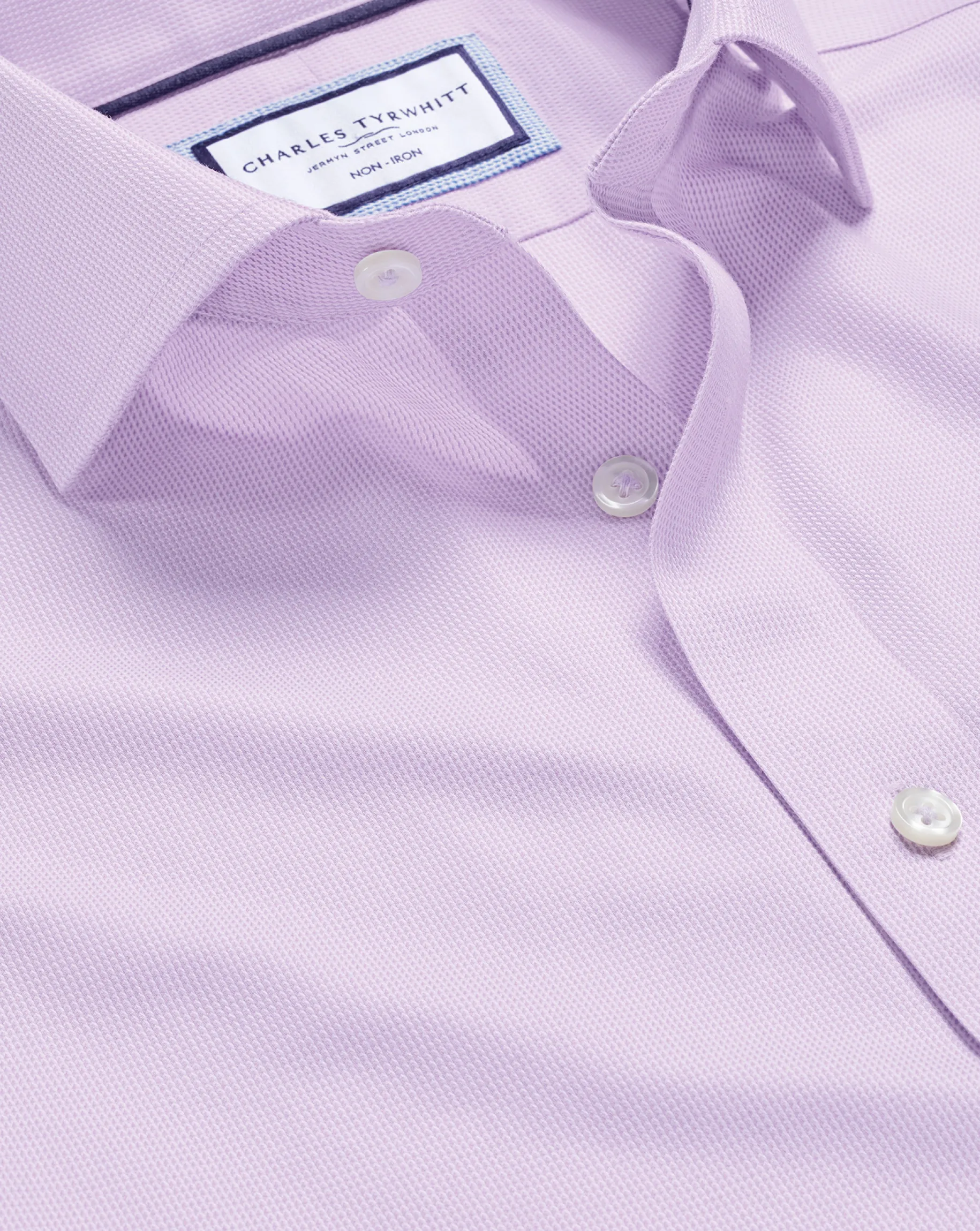 Shirt Sale|Dress Shirts<Charles Tyrwhitt Spread Collar Non-Iron Clifton Weave Shirt - Purple Lilac