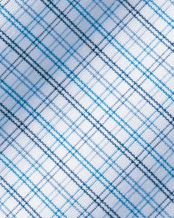 Shirt Sale|Dress Shirts<Charles Tyrwhitt Spread Collar Non-Iron Fine Line Check Shirt - Ocean Blue