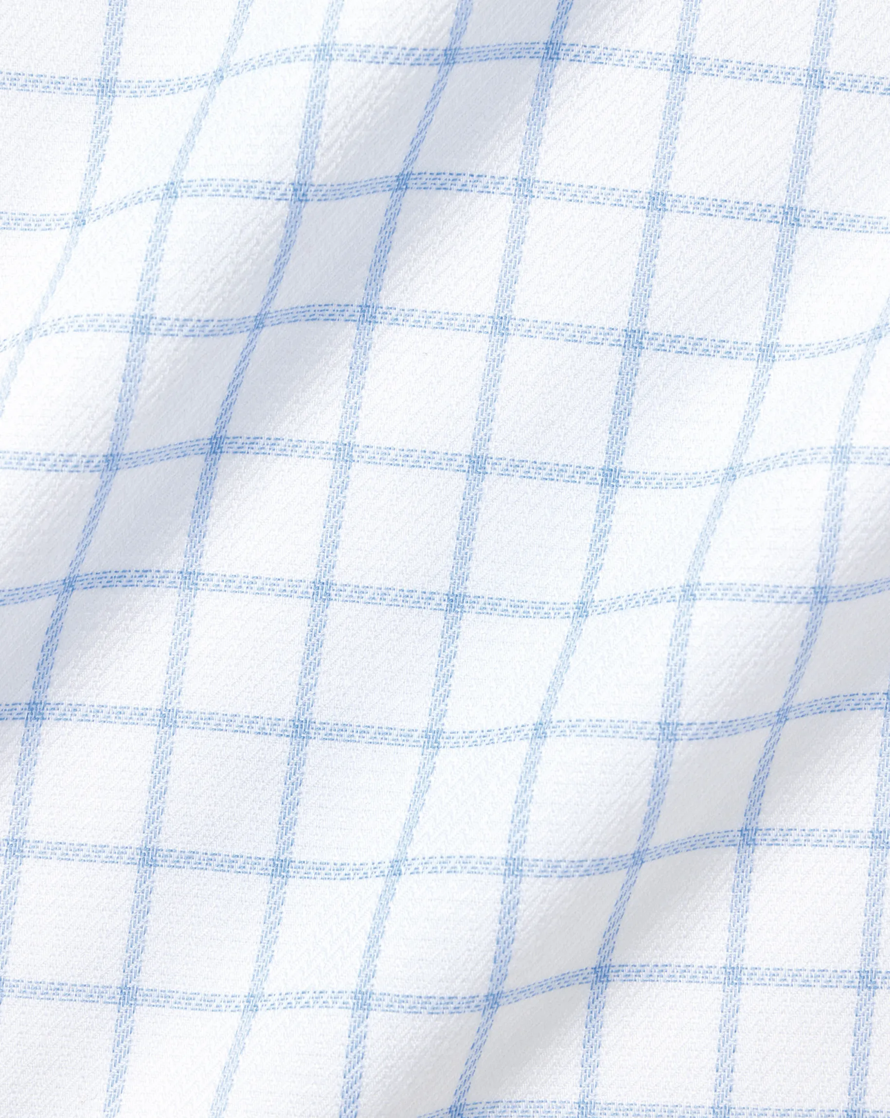Shirt Sale|Dress Shirts<Charles Tyrwhitt Spread Collar Non-Iron Henley Weave Shirt - Cornflower Blue