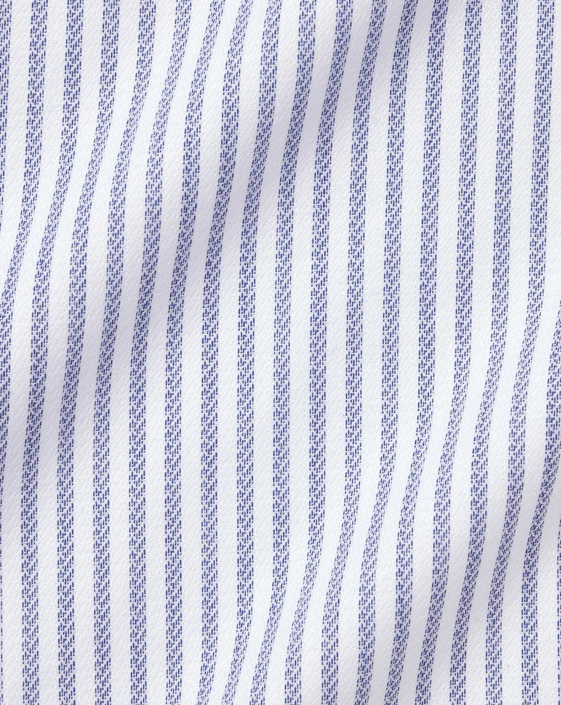 Shirt Sale|Dress Shirts<Charles Tyrwhitt Spread Collar Non-Iron Henley Weave Stripe Shirt - Blue Royal