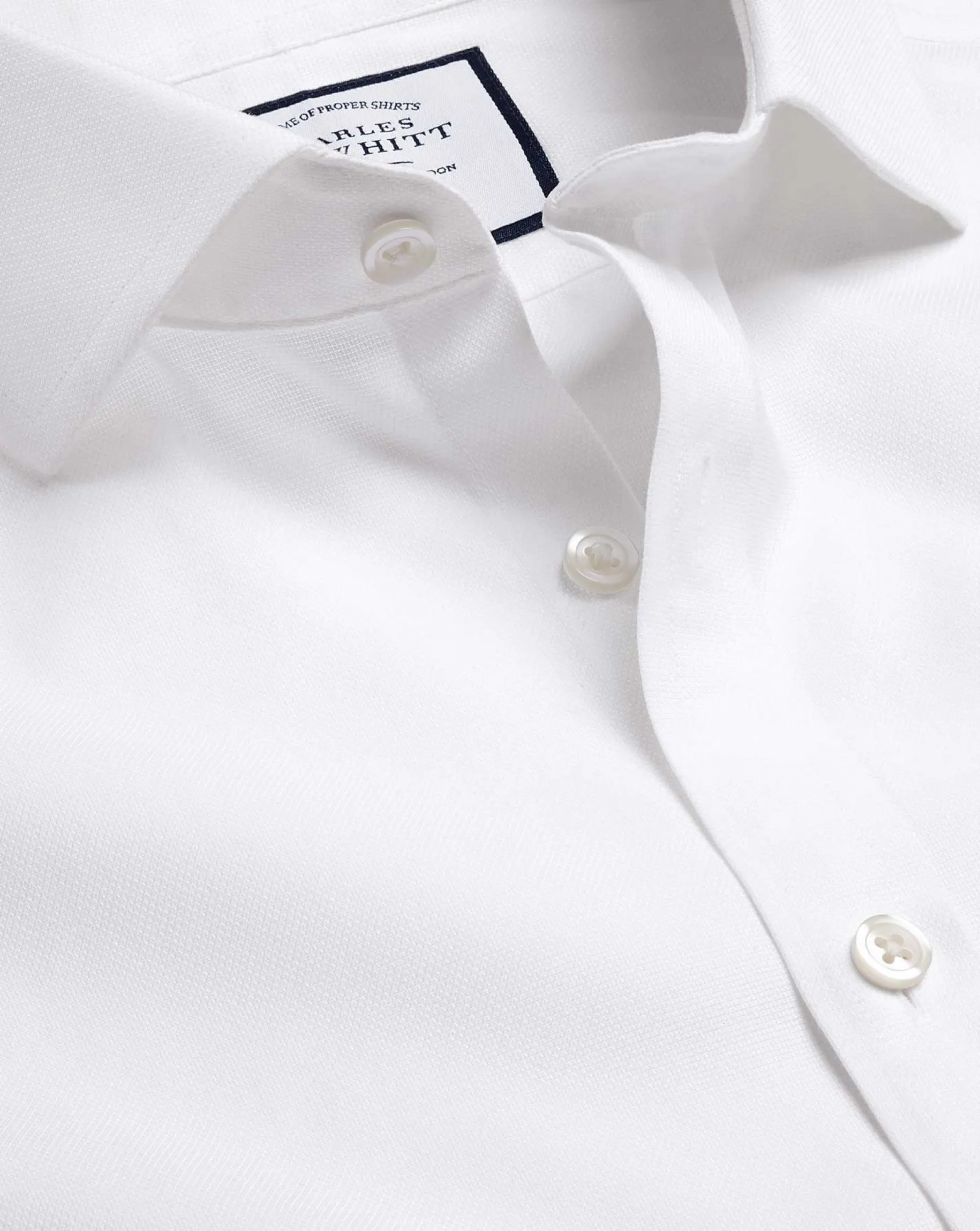 Shirt Sale|Dress Shirts<Charles Tyrwhitt Spread Collar Non-Iron Ludgate Weave Shirt - White