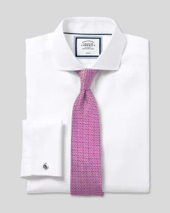 Shirt Sale|Dress Shirts<Charles Tyrwhitt Spread Collar Non-Iron Ludgate Weave Shirt - White