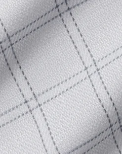 Business Casual Shirts|Dress Shirts<Charles Tyrwhitt Spread Collar Non-Iron Mayfair Weave Check Shirt - Grey Silver