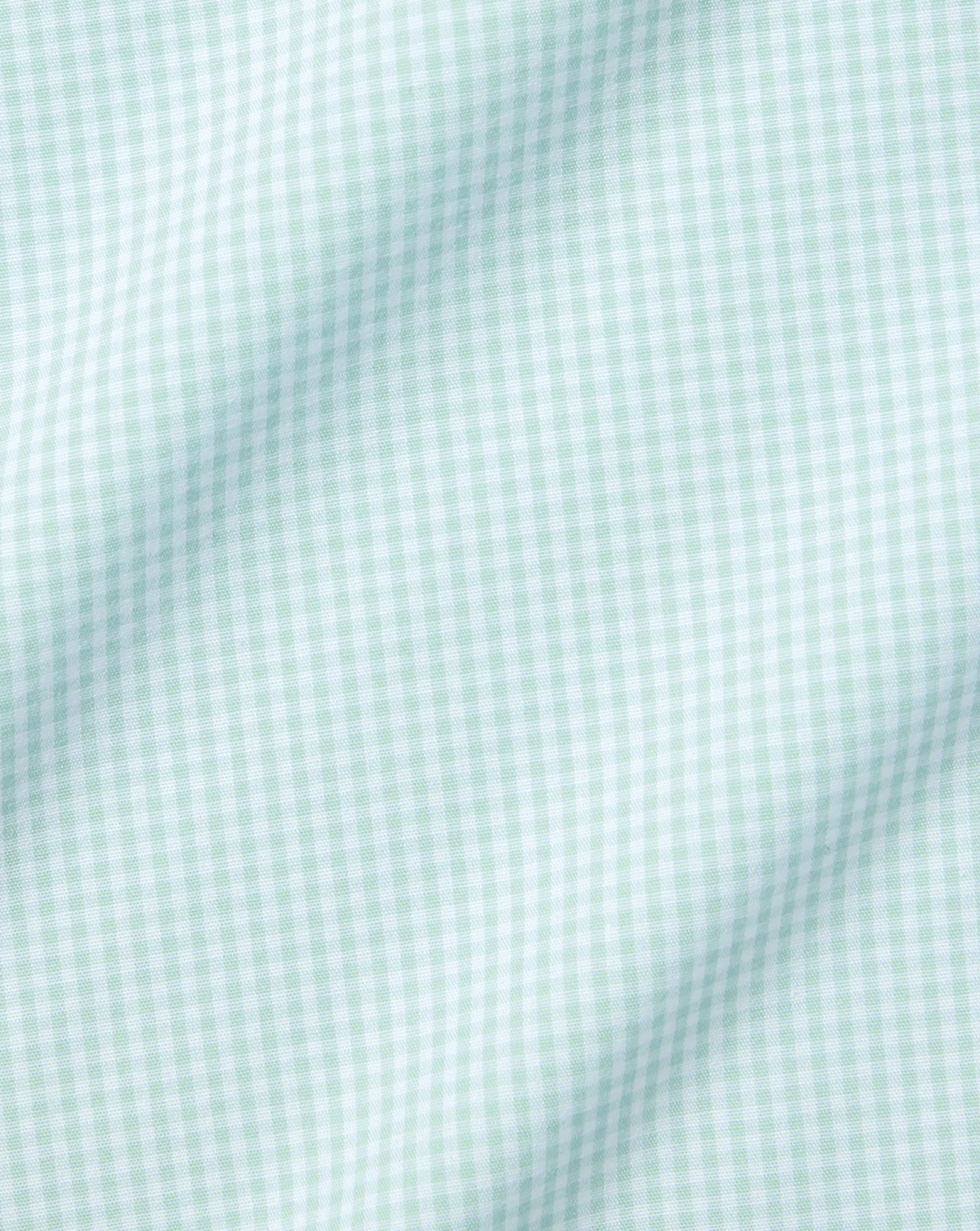 Shirt Sale|Dress Shirts<Charles Tyrwhitt Spread Collar Non-Iron Mini Gingham Check Shirt - Green Aqua