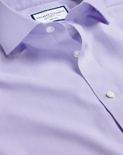 Shirt Sale|Dress Shirts<Charles Tyrwhitt Spread Collar Non-Iron Poplin Shirt - Purple Lilac