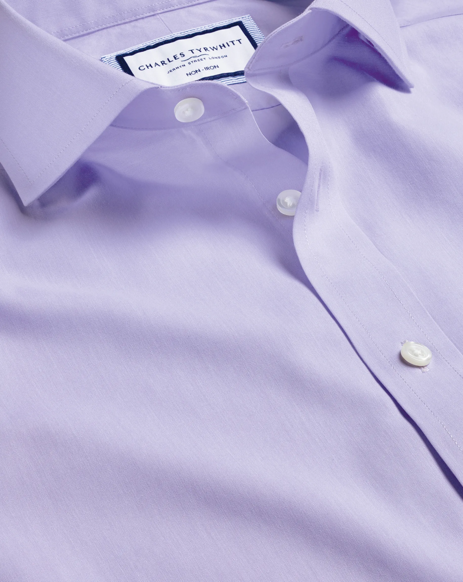 Shirt Sale|Dress Shirts<Charles Tyrwhitt Spread Collar Non-Iron Poplin Shirt - Purple Lilac