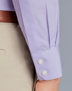 Shirt Sale|Dress Shirts<Charles Tyrwhitt Spread Collar Non-Iron Poplin Shirt - Purple Lilac
