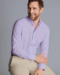 Shirt Sale|Dress Shirts<Charles Tyrwhitt Spread Collar Non-Iron Poplin Shirt - Purple Lilac