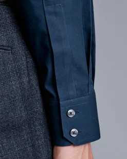 Shirt Sale|Dress Shirts<Charles Tyrwhitt Spread Collar Non-Iron Poplin Shirt - Petrol Blue