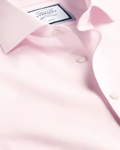 Shirt Sale|Dress Shirts<Charles Tyrwhitt Spread Collar Non-Iron Poplin Shirt - Light Pink