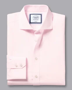 Shirt Sale|Dress Shirts<Charles Tyrwhitt Spread Collar Non-Iron Poplin Shirt - Light Pink