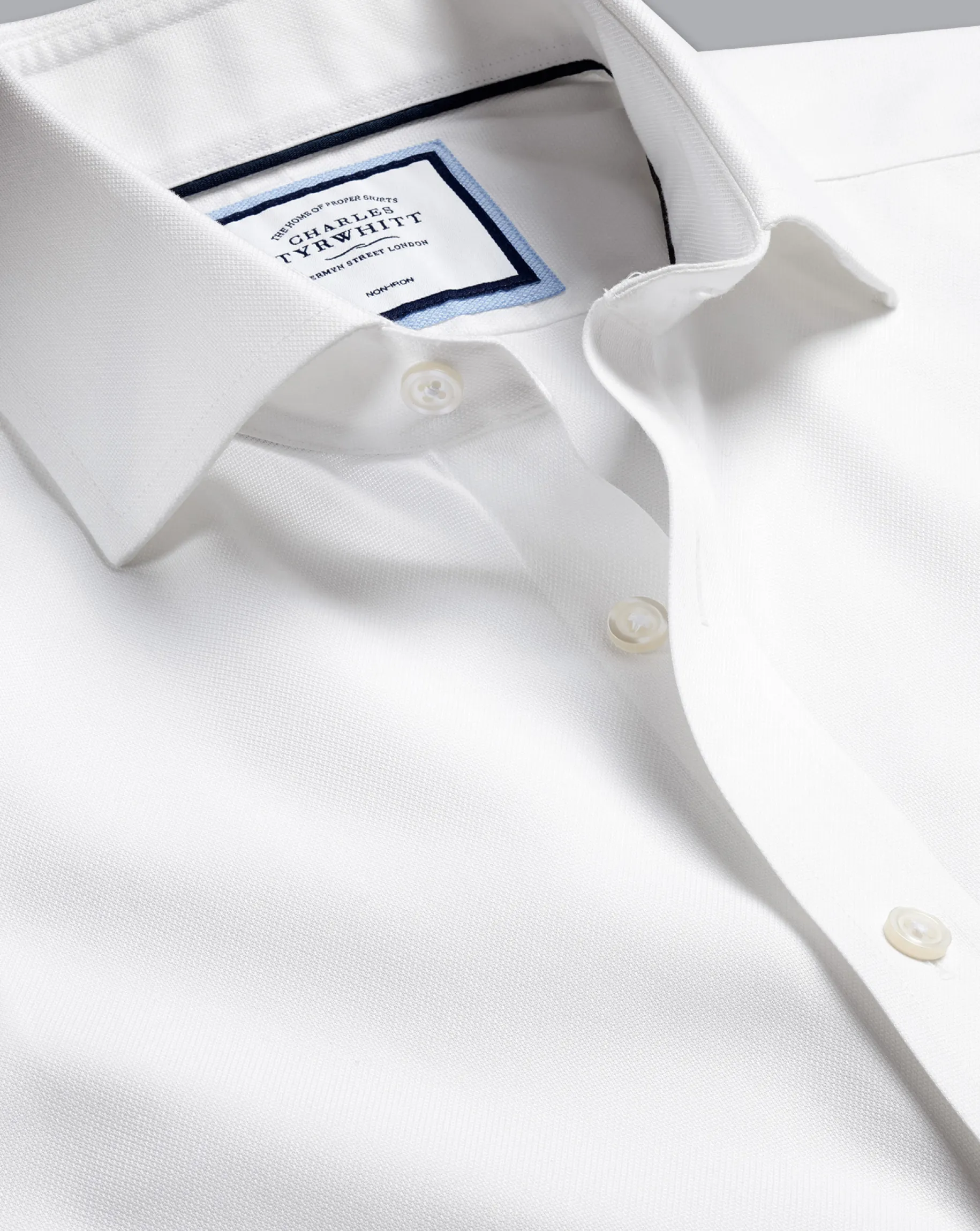 Shirt Sale|Dress Shirts<Charles Tyrwhitt Spread Collar Non-Iron Regent Weave Shirt - White