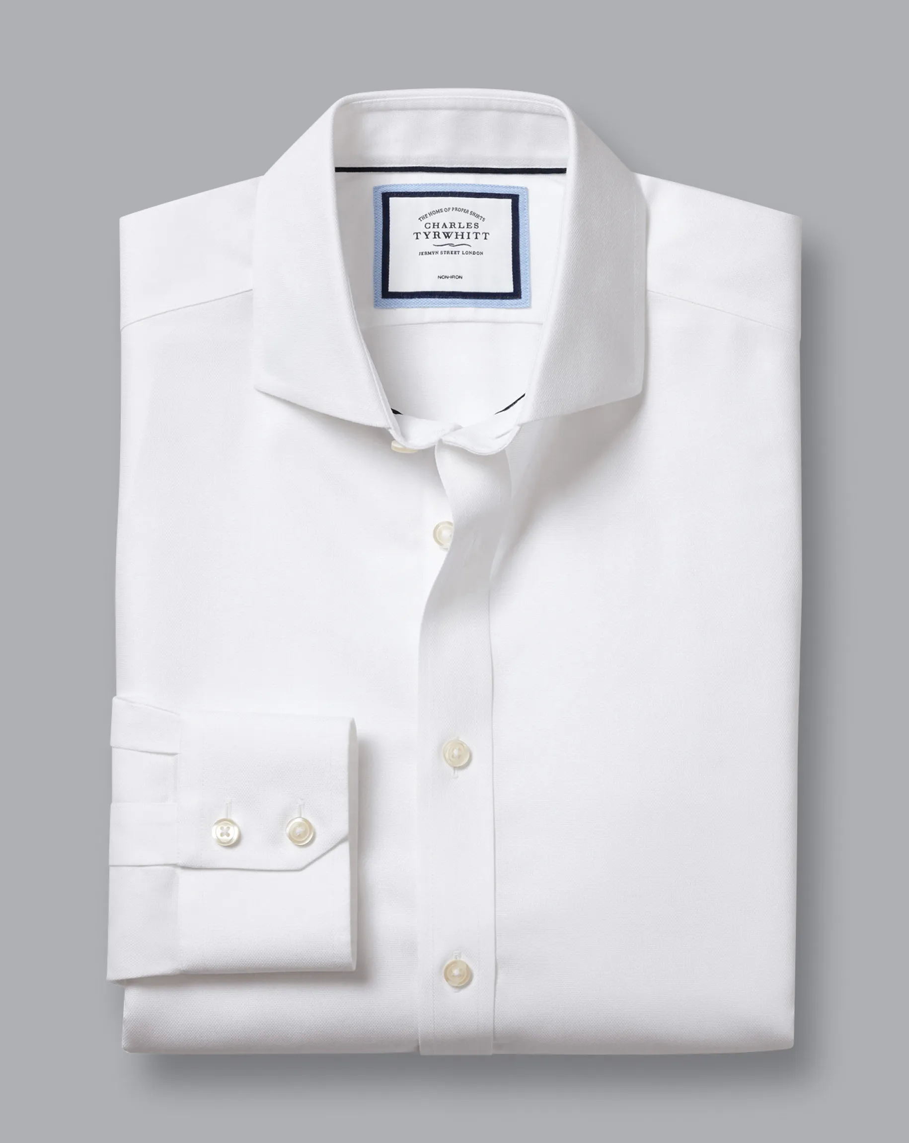 Shirt Sale|Dress Shirts<Charles Tyrwhitt Spread Collar Non-Iron Regent Weave Shirt - White