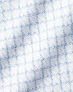 Shirt Sale|Dress Shirts<Charles Tyrwhitt Spread Collar Non-Iron Regent Weave Check Shirt - Sky