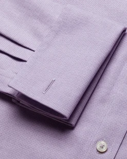 Shirt Sale|Dress Shirts<Charles Tyrwhitt Spread collar Non-Iron Richmond Weave Shirt - Mauve Mauve Purple