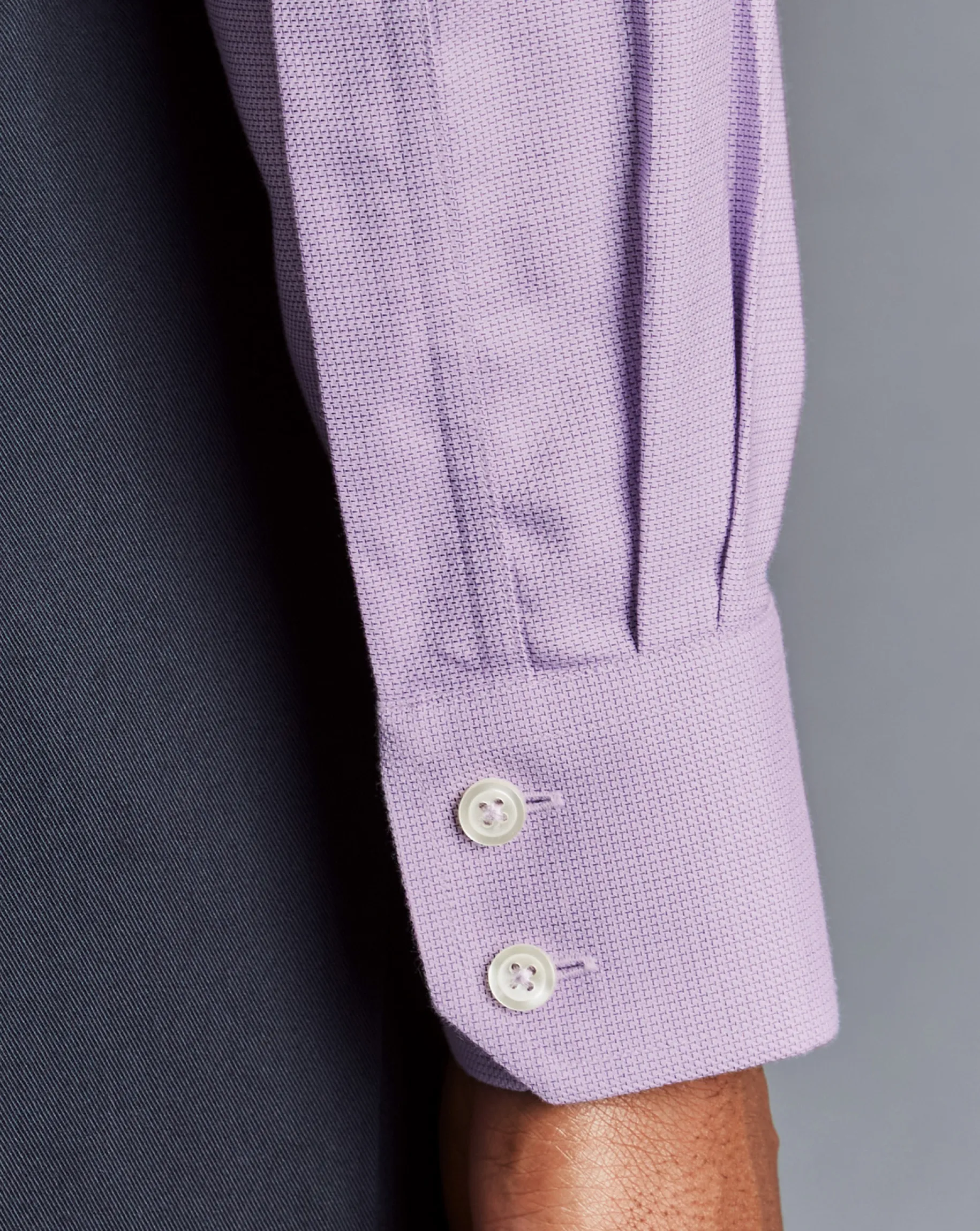 Shirt Sale|Dress Shirts<Charles Tyrwhitt Spread collar Non-Iron Richmond Weave Shirt - Mauve Mauve Purple