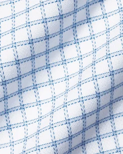 Shirt Sale|Dress Shirts<Charles Tyrwhitt Spread collar Non-Iron Richmond Weave Check Shirt - Cornflower Blue