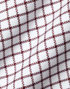 Shirt Sale|Dress Shirts<Charles Tyrwhitt Spread collar Non-Iron Richmond Weave Check Shirt - Red Wine