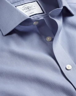 Dress Shirts|S<Charles Tyrwhitt Spread Collar Non-Iron Twill Shirt- Blue Indigo