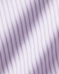 Shirt Sale|Dress Shirts<Charles Tyrwhitt Spread Collar Non-Iron Twill Stripe Shirt - Mauve Purple