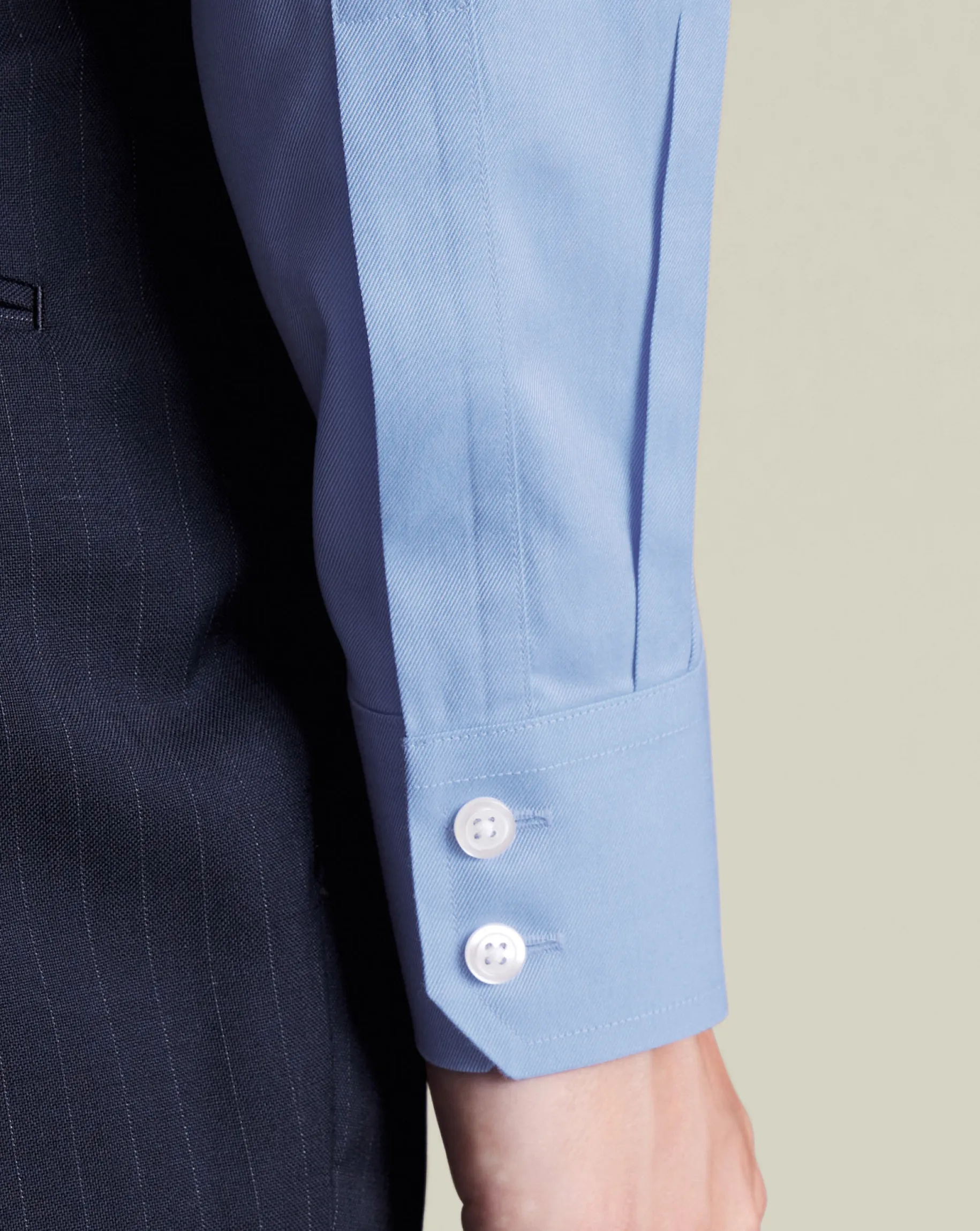 Dress Shirts|Blue Shirts<Charles Tyrwhitt Spread Collar Non-Iron Twill Shirt - Cornflower Blue